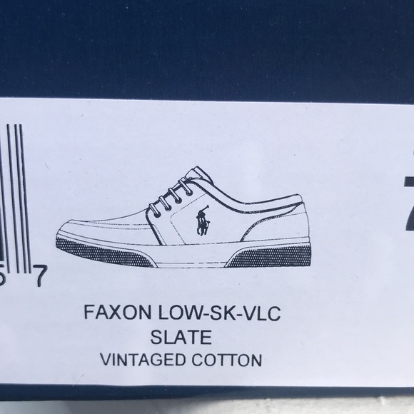 NWOT Ralph Lauren Polo Faxon low-sk-vlc slate Sz 7.5 D Unisex - Picture 10 of 10